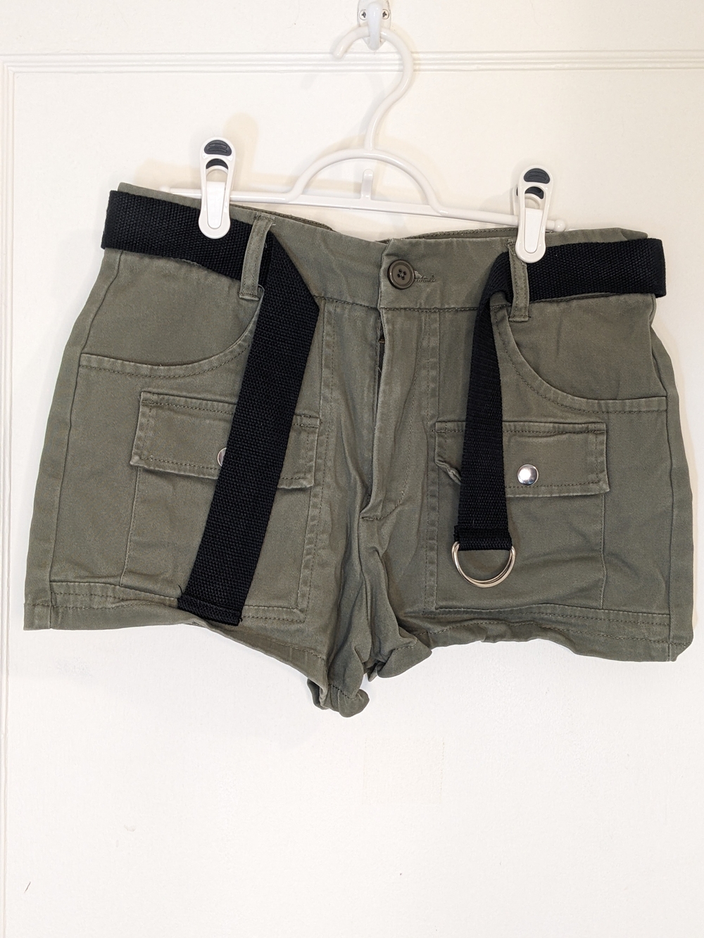 Two Pairs - Urban Heritage Olive And Black Cargo Shorts